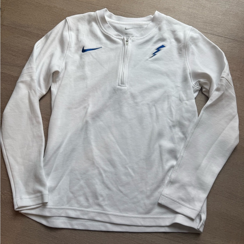 Nike Dri-FIT White Quarter-Zip Top
